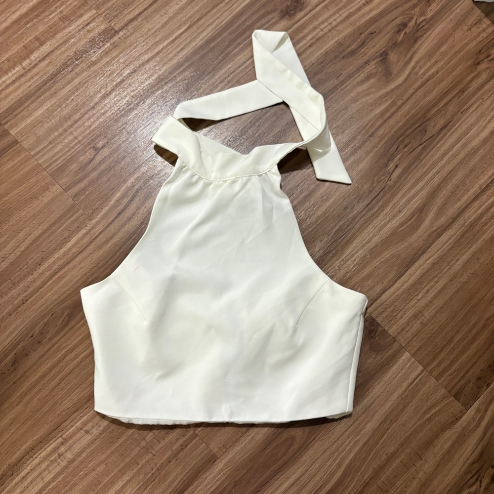 4th + Reckless Halter Crop Top with Tie Neck